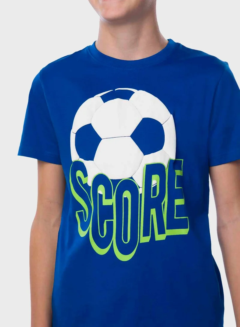 RB Youth Football Print T-Shirt