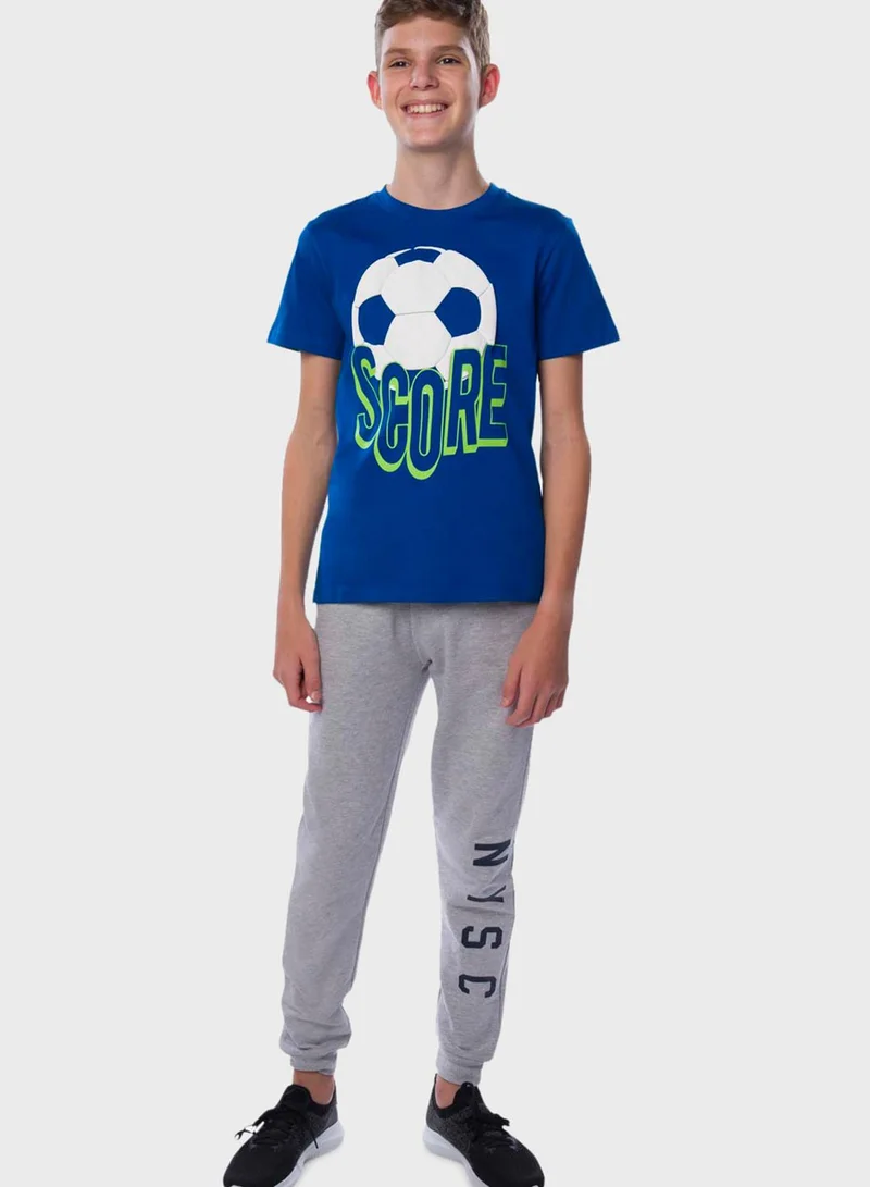 RB Youth Football Print T-Shirt
