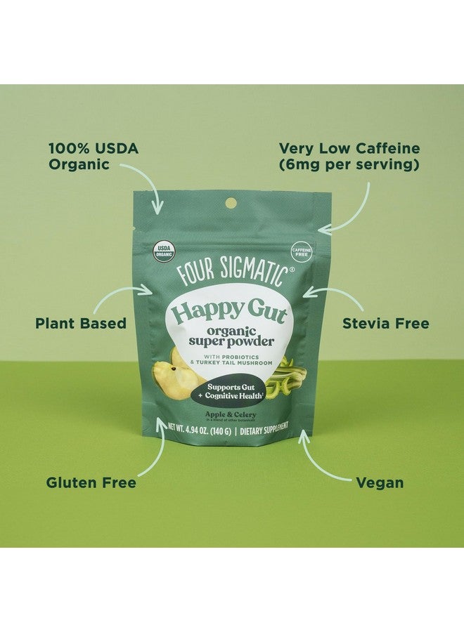 Four Sigmatic مسحوق الخضروات العضوية من فور سيغماتيك | مسحوق سوبر فود الخضروات مع البروبيوتيك والبريبايوتيك | سوبر خضروات مع المورينغا، الشاجا وذيل الديك الرومي | (4.94 أونصة) - Image 2