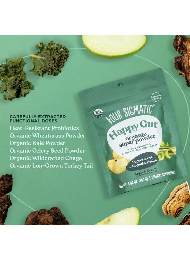 Four Sigmatic مسحوق الخضروات العضوية من فور سيغماتيك | مسحوق سوبر فود الخضروات مع البروبيوتيك والبريبايوتيك | سوبر خضروات مع المورينغا، الشاجا وذيل الديك الرومي | (4.94 أونصة) - Image 4