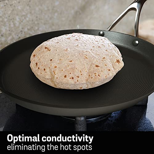 Circulon Hard Anodised Non Stick Aluminium Flat Dosa Tawa | Dosa Pan NonStick | Tawa for Roti | Non Stick Tawa | Dosa Tawa Big Size, 28 cm, Black - Image 5
