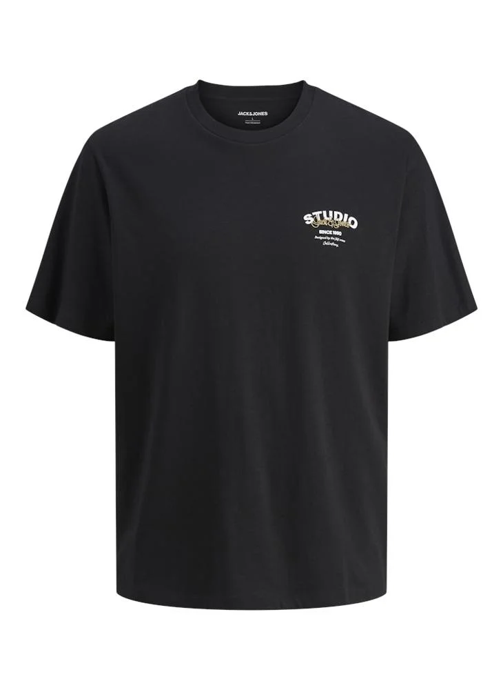 JACK & JONES Text Print Regular Fit T-Shirt