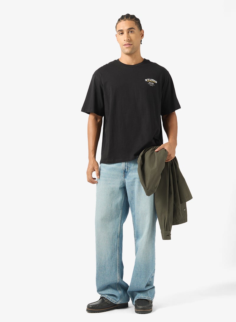 JACK & JONES Text Print Regular Fit T-Shirt - Image 4