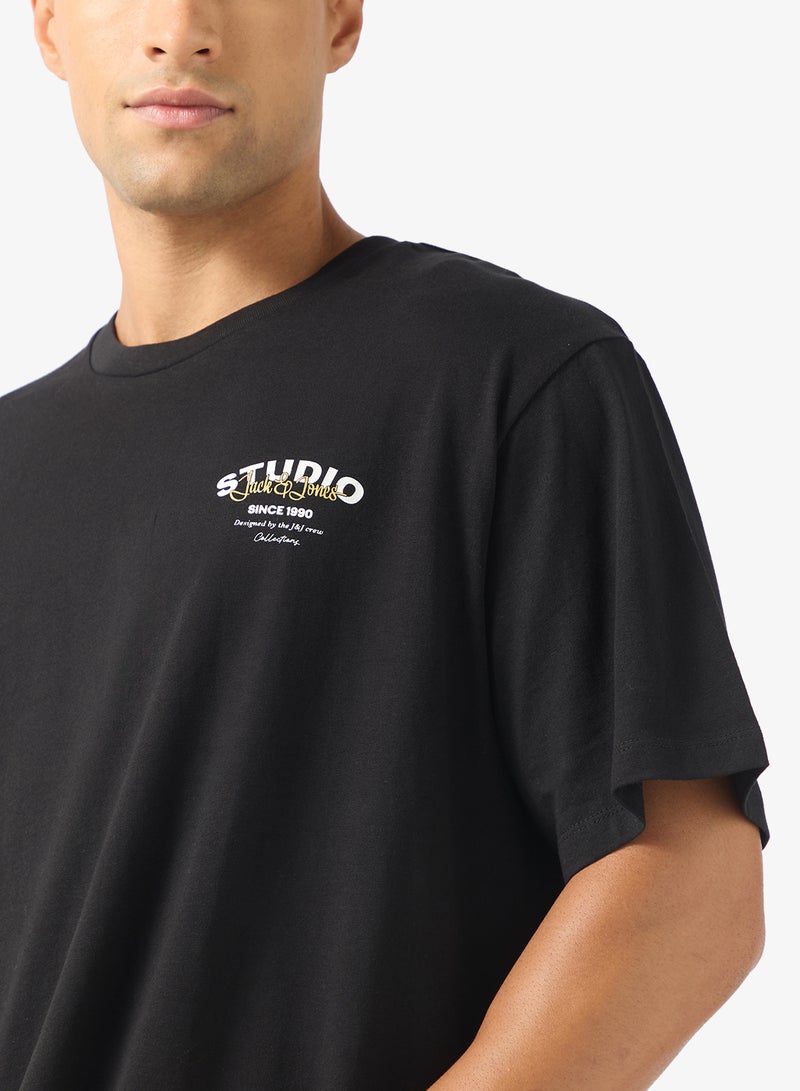 JACK & JONES Text Print Regular Fit T-Shirt - Image 3