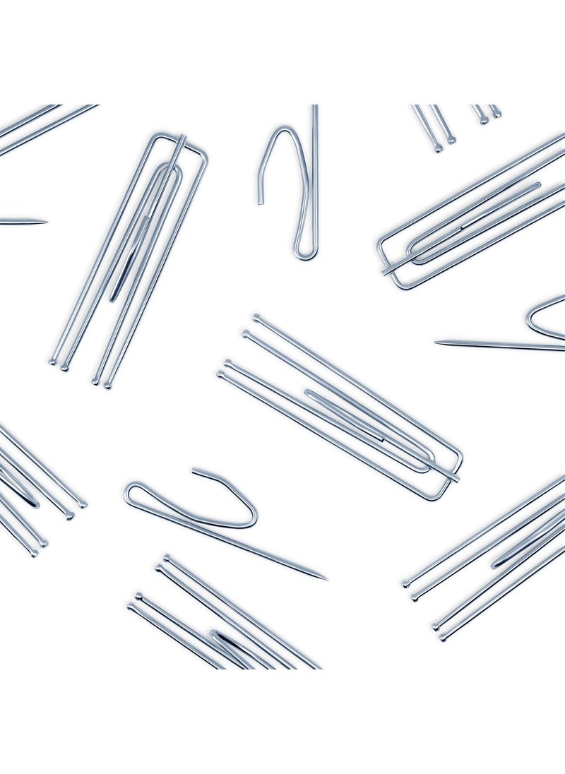 Dritz Dritz Home 44323 Short Neck Pleater Drapery Hooks 14Piece  Silver  - Image 5