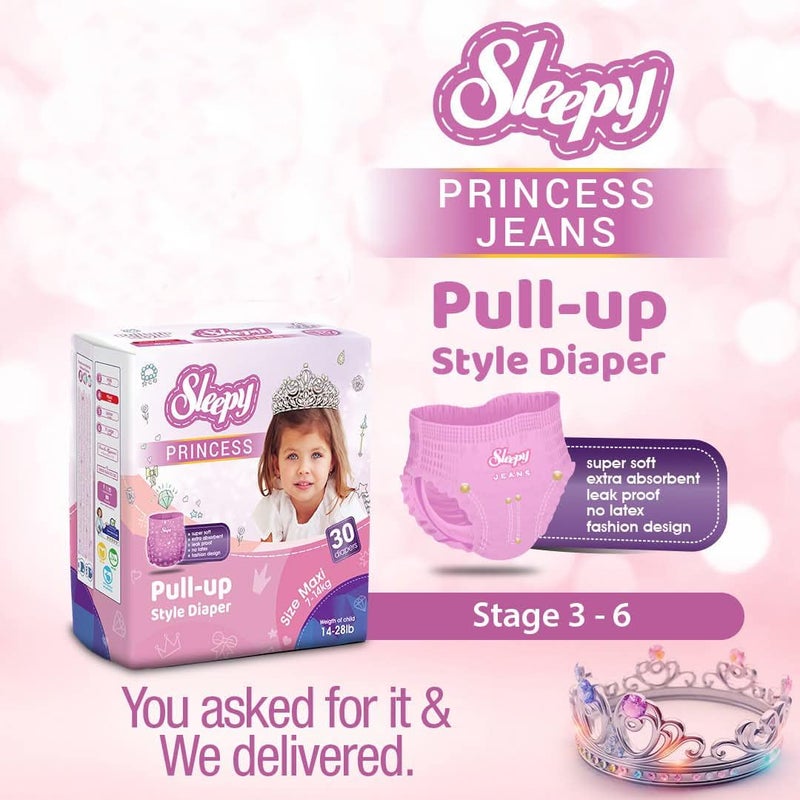 Sleepy Pink Style Training Pants Size 4 Maxi - 90 Count Soft and Absorbent Toddler Diaper Pants - Image 5