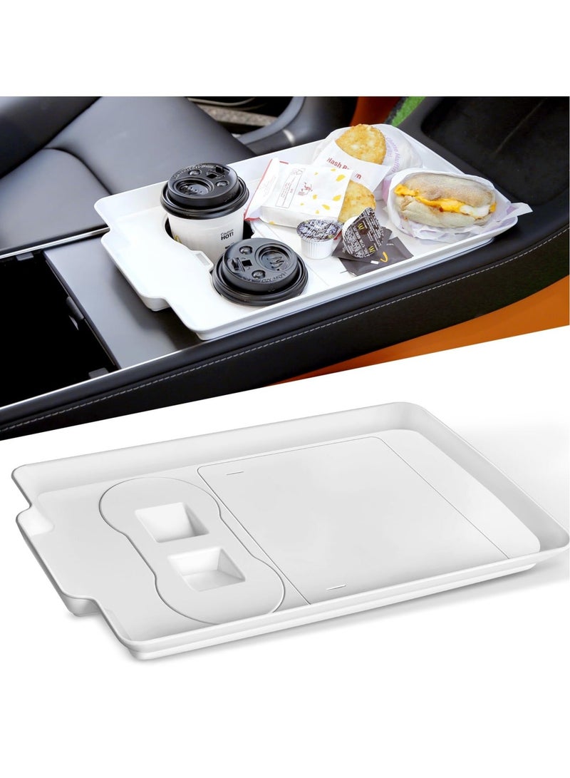 Captaintech Center Console Tray for Tesla Model 3 Model Y, Food Tray Table for Eating with Passenger, Car Food Eating Tray Table Tesla Model 3 Model Y Accessories - Image 1