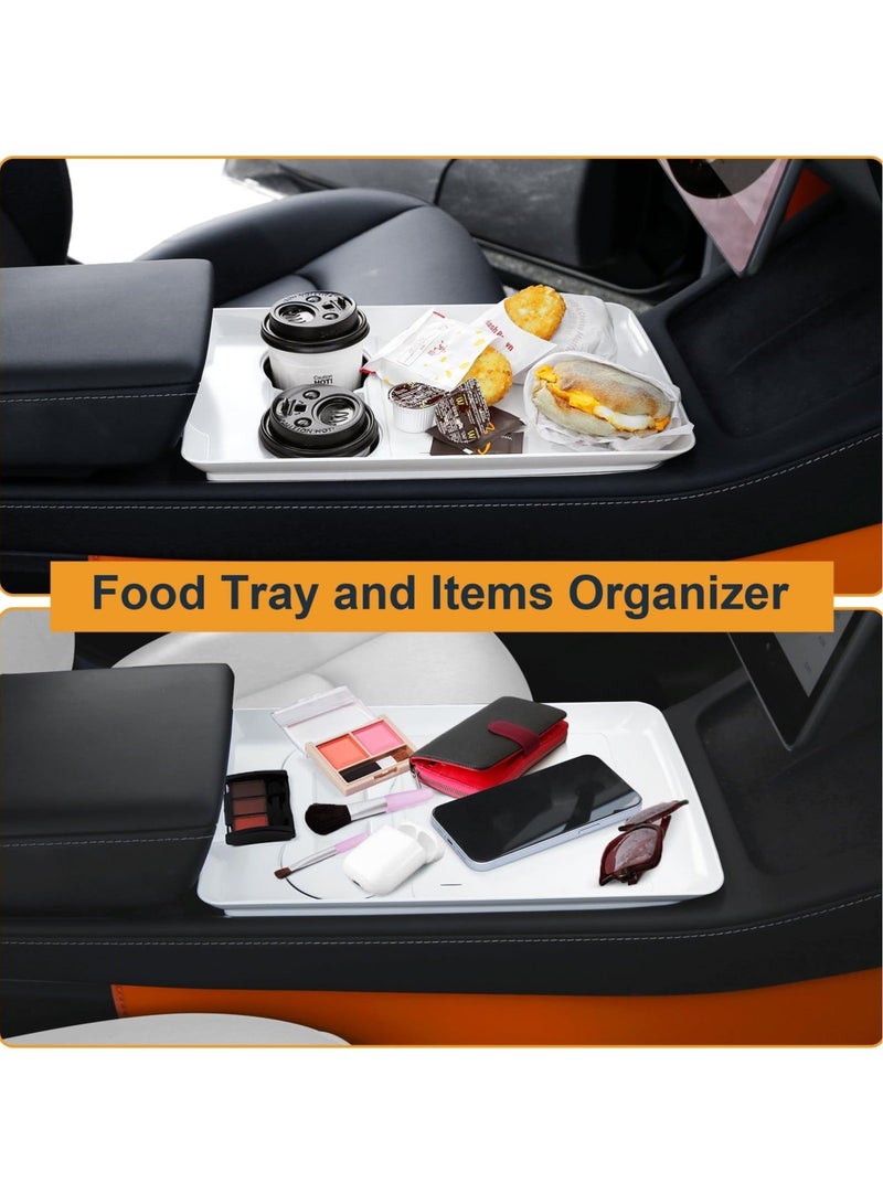 Captaintech Center Console Tray for Tesla Model 3 Model Y, Food Tray Table for Eating with Passenger, Car Food Eating Tray Table Tesla Model 3 Model Y Accessories - Image 2