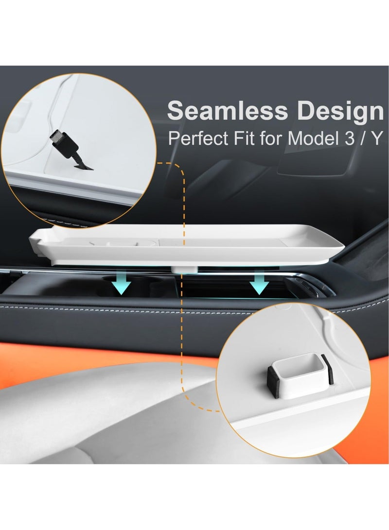 Captaintech Center Console Tray for Tesla Model 3 Model Y, Food Tray Table for Eating with Passenger, Car Food Eating Tray Table Tesla Model 3 Model Y Accessories - Image 3