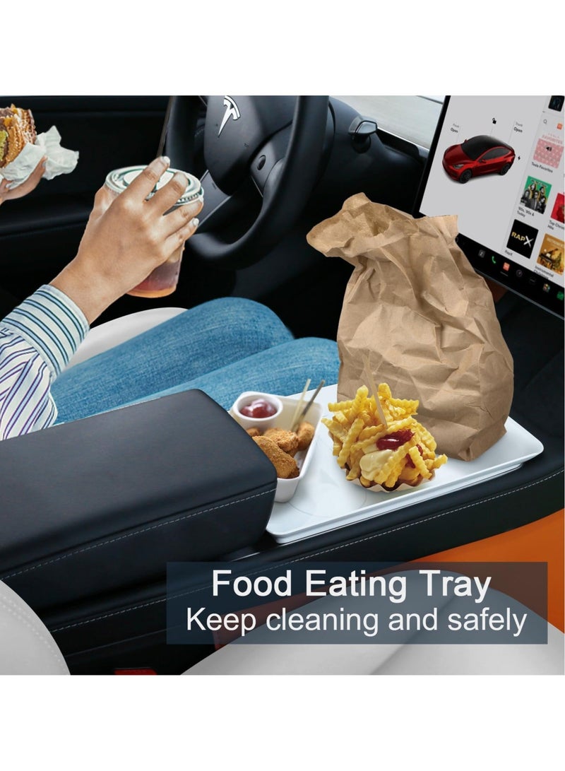 Captaintech Center Console Tray for Tesla Model 3 Model Y, Food Tray Table for Eating with Passenger, Car Food Eating Tray Table Tesla Model 3 Model Y Accessories - Image 4