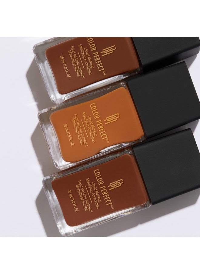 Black Radiance Color Perfect Liquid Full Coverage Foundation Makeup, Deep Amber, 1 Ounce  - Image 4