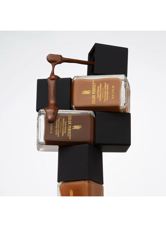 Black Radiance Color Perfect Liquid Full Coverage Foundation Makeup, Deep Amber, 1 Ounce  - Image 5