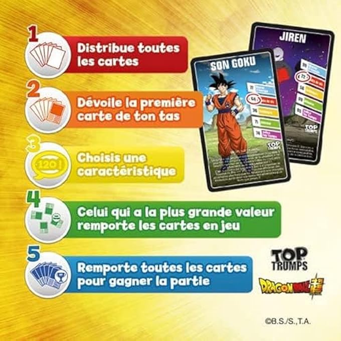 Winning Moves Top Trumps  Dragon Ball Super  Card Games  Board Game  French Version - Image 4