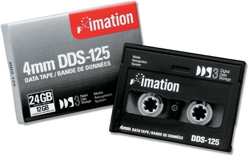 4MM DDS-125, DDS3, 12GB Tape 125m Length, (1-Pack)