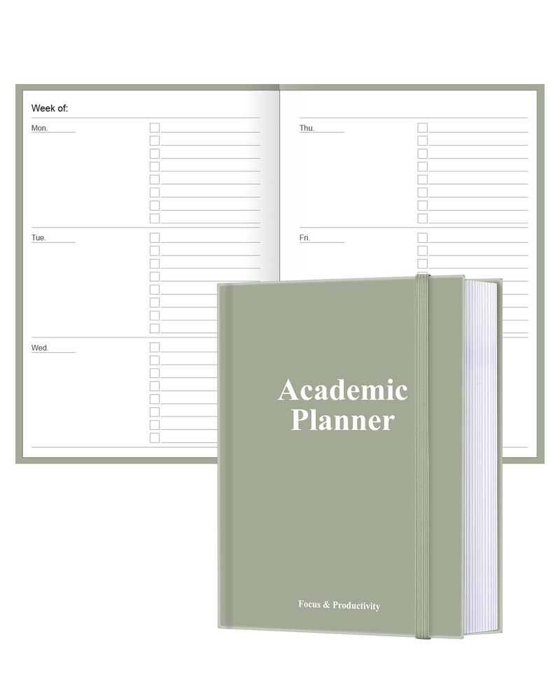 Tuun Fuplan Academic Planner for 2026 or Anytime â€“ A5 Undated Weekly Student Planner For Homeschool, High School, College & Nursing Students, 200 Pages, 5.8" x 8.5", Green - Image 1