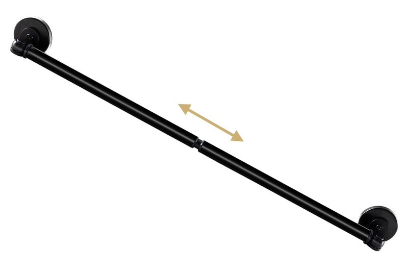 H.VERSAILTEX HVERSAILTEX 1 PACK Magnetic Curtain Rods for Metal Doors 16 to 28 12 Inch Diameter Adjustable French Door Curtain Rod for Classroom Whiteboard Magnetic Cafe Rod Towel Bar Holder Black - Image 2