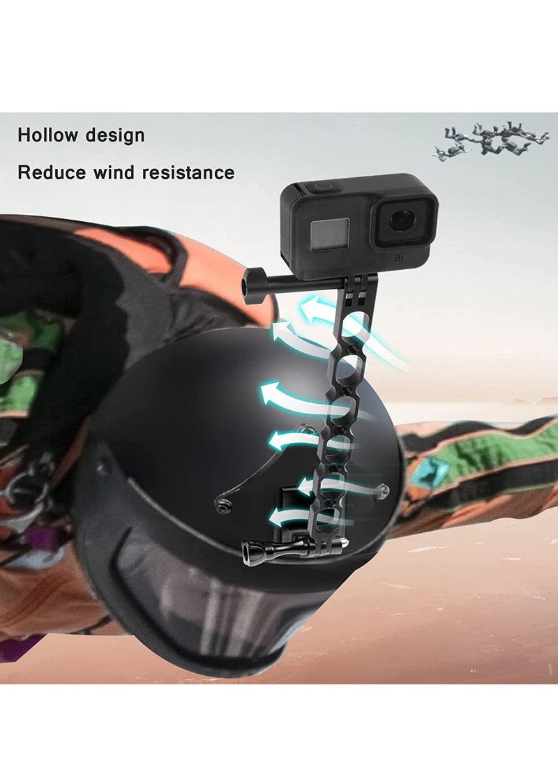 Captaintech Extension Arm Mount for Gopro, Aluminum Alloy Helmet Stick Kit with a Standard 1/4 Hole Metal Pole Accessories Insta360 One X3/X2/X/R, Go 2 and DJI Osmo GoPro Hero - Image 5