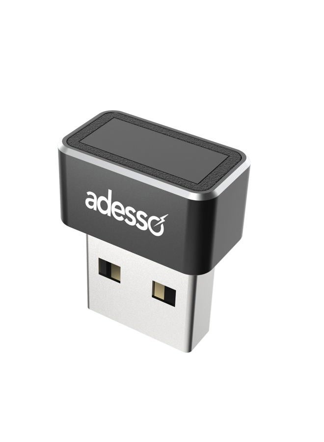 Adesso USB Fingerprint Reader Windows Hello Compatible Built-in Biometric Security AES256 Encryption Made in Taiwan TAA Compliant AFP-100-TAA - Image 1