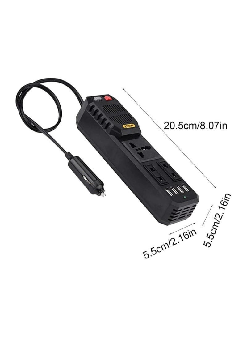 Generic Power Inverter 200W 3 AC Socket 4Power Inverter 200W 4 USB Ports  - Image 2