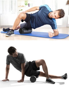 QUTOOB High Density Foam Roller for Back Pain Relief, Yoga, Exercise, Physical Therapy, Muscle Recovery and Deep Tissue Massage, For Pre and Post Workout Muscles Massage, Extra Firm Foam Yoga Roller Of 30 Cm  - Image 3