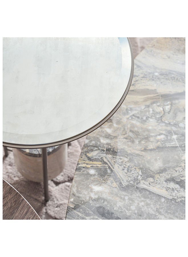 AL HUZAIFA FURNITURE Nerro, Side Table Marble Stainless Steel  - Image 3