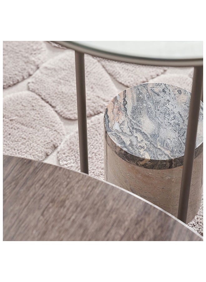 AL HUZAIFA FURNITURE Nerro, Side Table Marble Stainless Steel  - Image 5