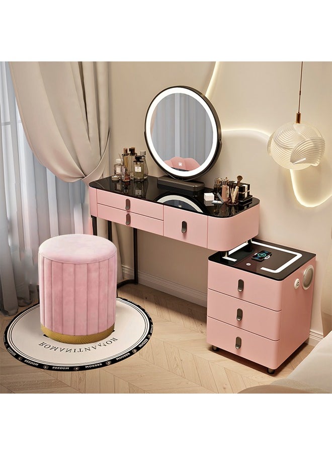 keke Makeup Vanity Table Dressing Table Flip Mirror With Drawers And Chair 100 CM  - Image 1