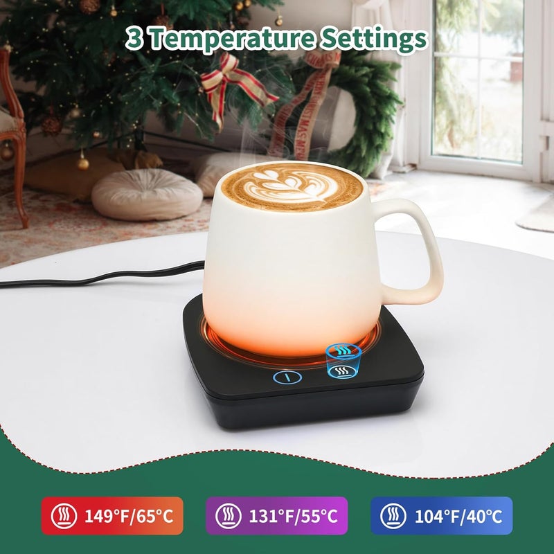 Vobaga Coffee Warmer & Mug Warmer for Home Office Home Desk Use, Coffee Cup Warmer with 3 Temperature Settings for Coffee Tea Cocoa with Auto Shut Off After 4 Hours, Coffee Gifts - Image 4