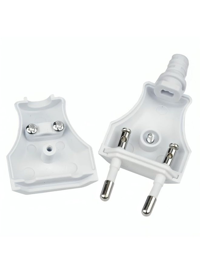 melfi 10A Bipolar White Plug Eu Round Two Pin Plug Of Male And Female Plug Socket - Image 2