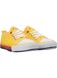 Liger Unisex Boy Girl Linen Short Converse Model Lace-Up Sports Shoes Yellow  - Image 4