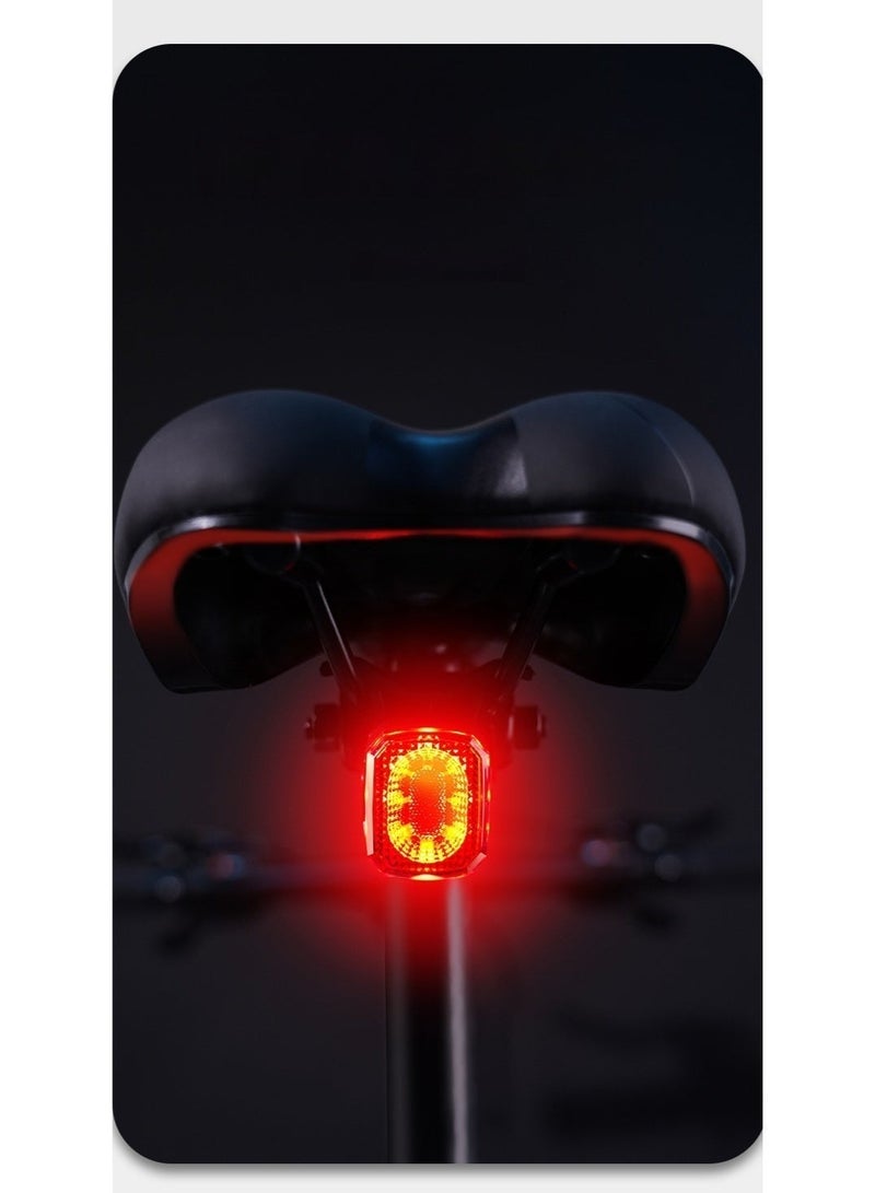 Smart Bike Tail Light with Brake Sensing, Vibration Sensor, Waterproof LED Cycling Safety Warning Light - Image 2