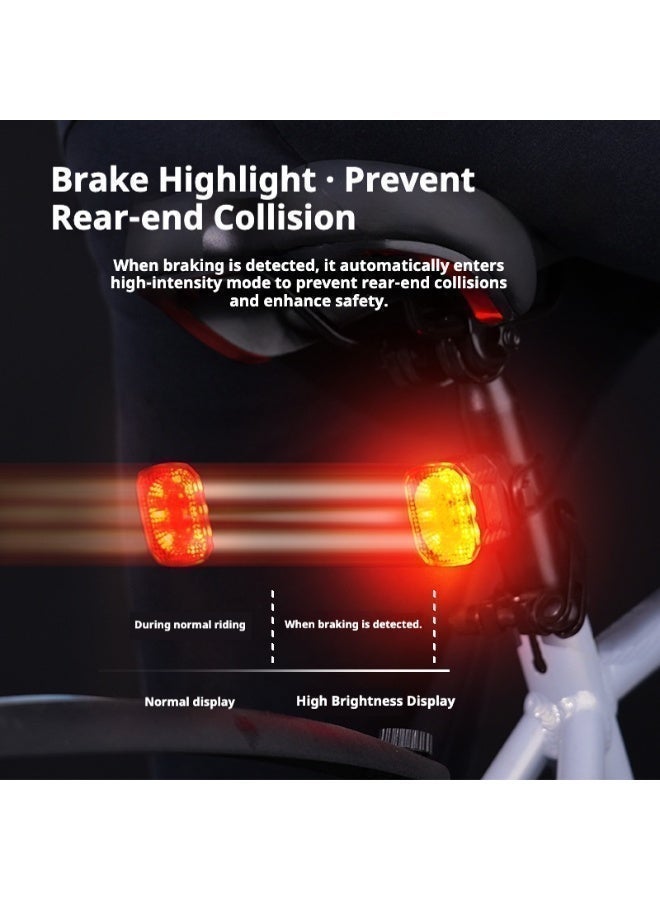 Smart Bike Tail Light with Brake Sensing, Vibration Sensor, Waterproof LED Cycling Safety Warning Light - Image 5