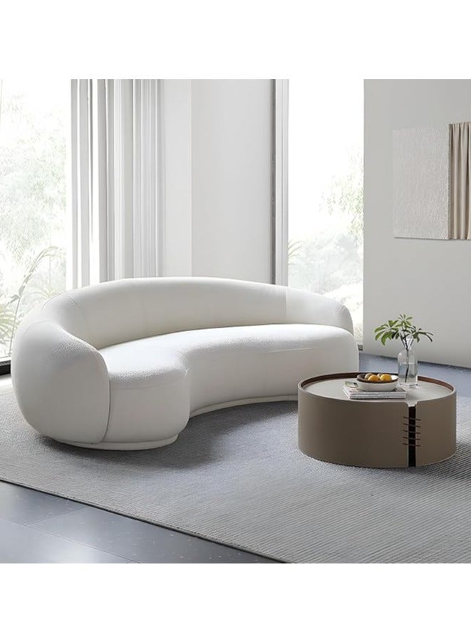 Contemporary Stationary Fabric 3 Seater Living Room Tuxedo Arm Sofa 200 X 113 X 68 Cm - White