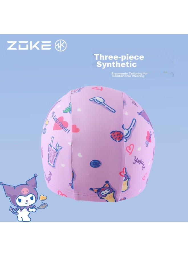 ZOKE Zhouke Kuromi Printed Children's Knitted Swim Cap, Fashionable And Cute Swimming Cap, 624604308 - Image 3