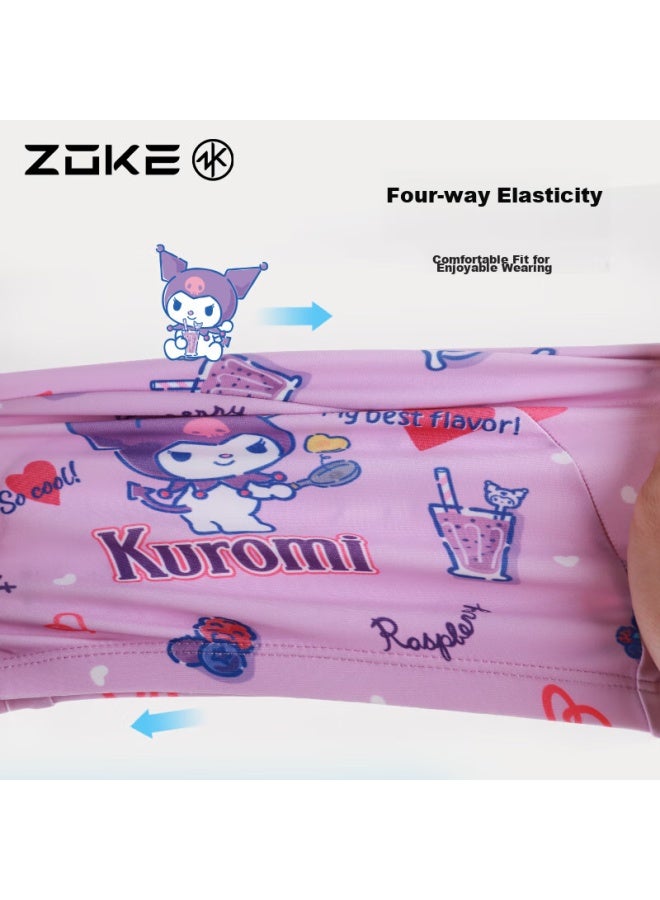 ZOKE Zhouke Kuromi Printed Children's Knitted Swim Cap, Fashionable And Cute Swimming Cap, 624604308 - Image 4