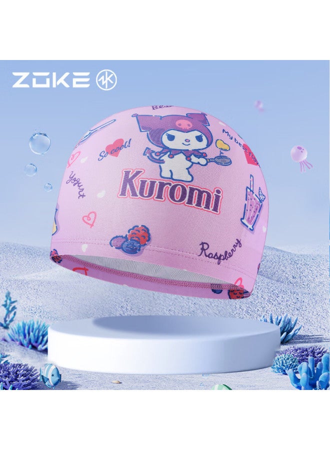 ZOKE Zhouke Kuromi Printed Children's Knitted Swim Cap, Fashionable And Cute Swimming Cap, 624604308 - Image 1