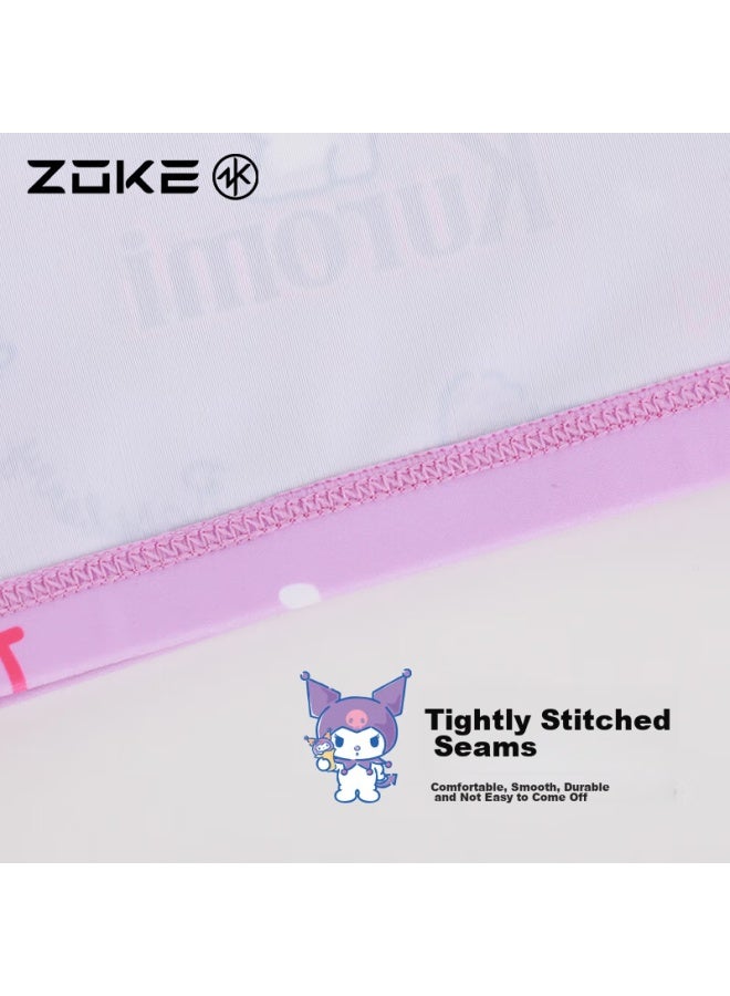 ZOKE Zhouke Kuromi Printed Children's Knitted Swim Cap, Fashionable And Cute Swimming Cap, 624604308 - Image 5