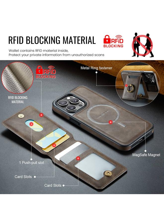 Dg Ming Case For iPhone 15 Pro Max K1 MagSafe Detachable Wallet RFID Back Cover Phone Case - Image 3