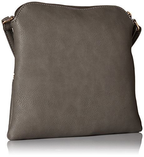 DELUXITY Lightweight Medium Crossbody Bag with Tassel (Grey) - Image 2