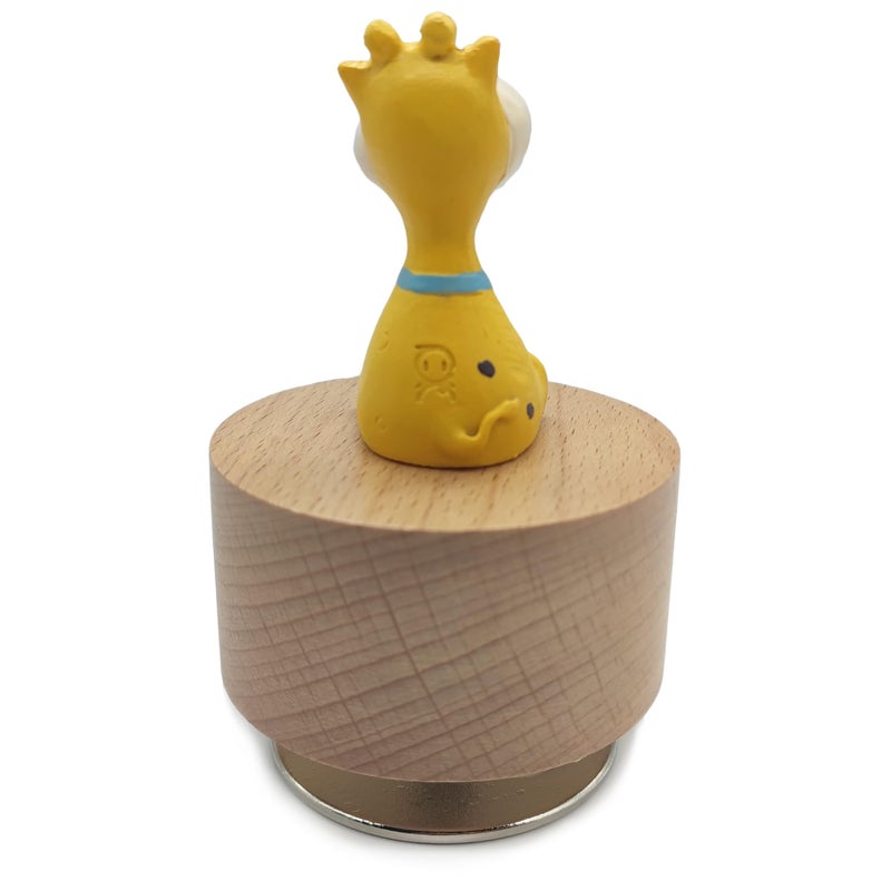 falado Mini Wooden Animal Rotary Music Box with Cute Giraffe Ornament (You are My Sunshine.) - Image 4