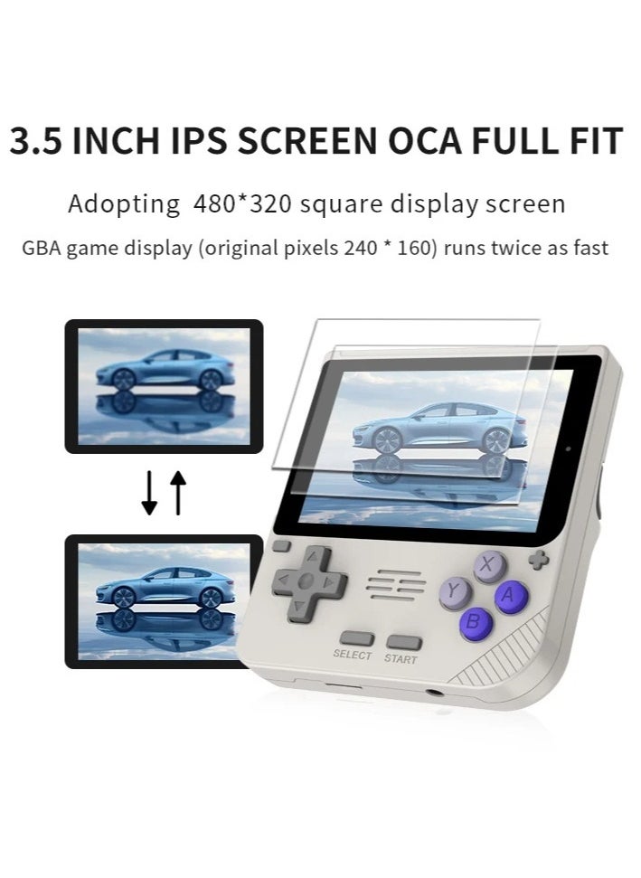 Powkiddy - V10 Handheld Retro Game Console, IPS OCA Full Screen Non Slip Retro Game Device, Lightweight Portable Classic Video Game Console With 5500 Plus Games Preloaded, (1pc Beige, 64GB) - Image 1