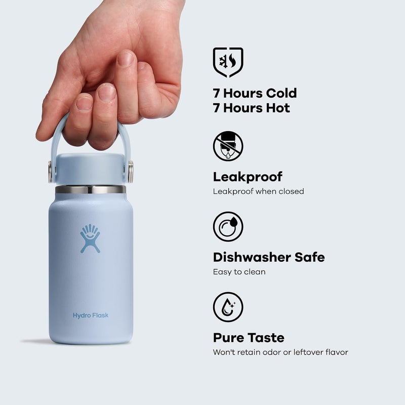هايدرو فلاسك Hydro Flask Micro Bottle - Insulated Mini Leak Proof Flask for Purse or Pocket in 6.7 Oz Aloe Green - Image 1
