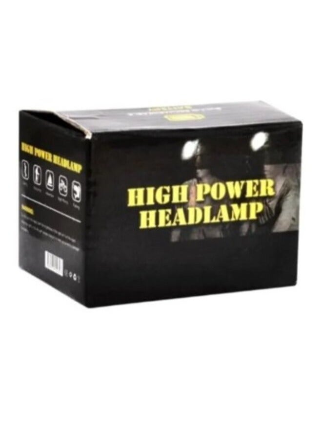 مصباح يدوي برأس قابل لإعادة الشحن بإضاءة LED أسود 11 × 11 × 11 سنتيمتر  - Image 2