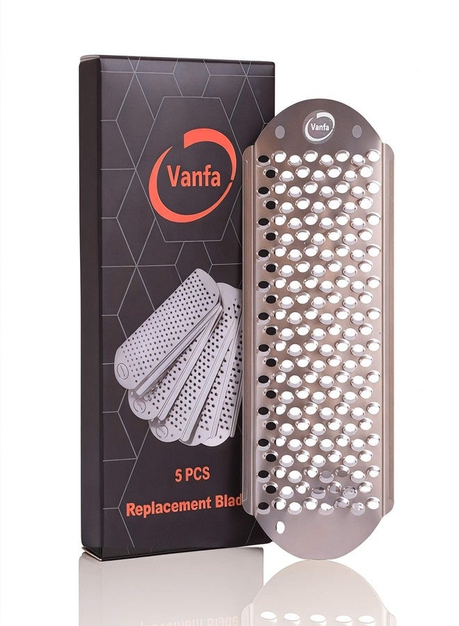 Vanfa Rasp Foot File Scrubber Callus remover (Replacement Blades 5_pack Item #79018) - Image 1