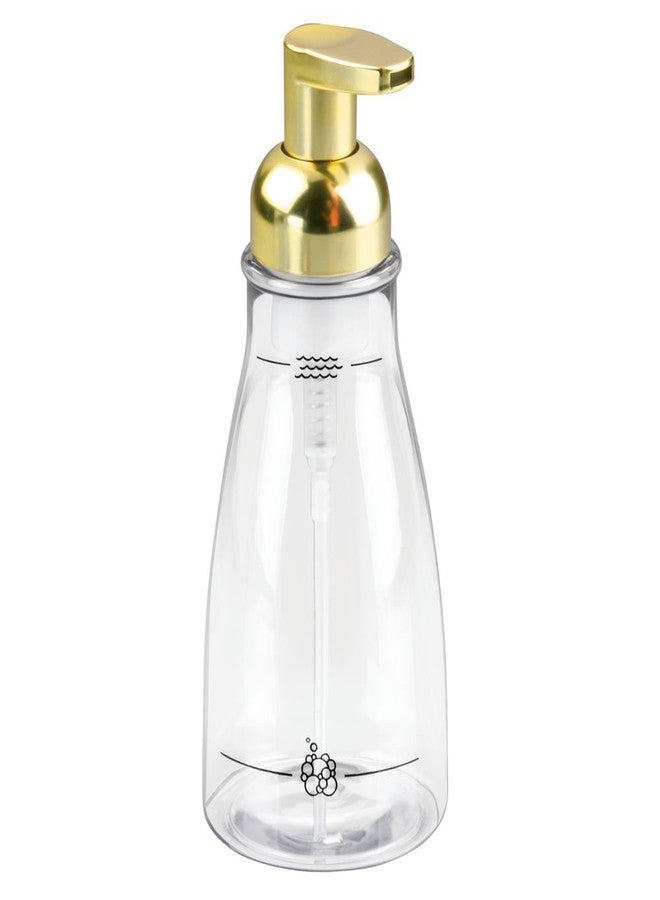 IDesign InterDesign Foaming Soap Dispenser Pump, for Kitchen or Bathroom Vanities - Clear/Gold Brass - Image 1
