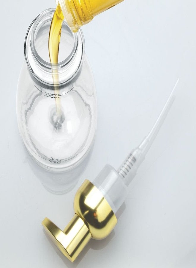 IDesign InterDesign Foaming Soap Dispenser Pump, for Kitchen or Bathroom Vanities - Clear/Gold Brass - Image 4
