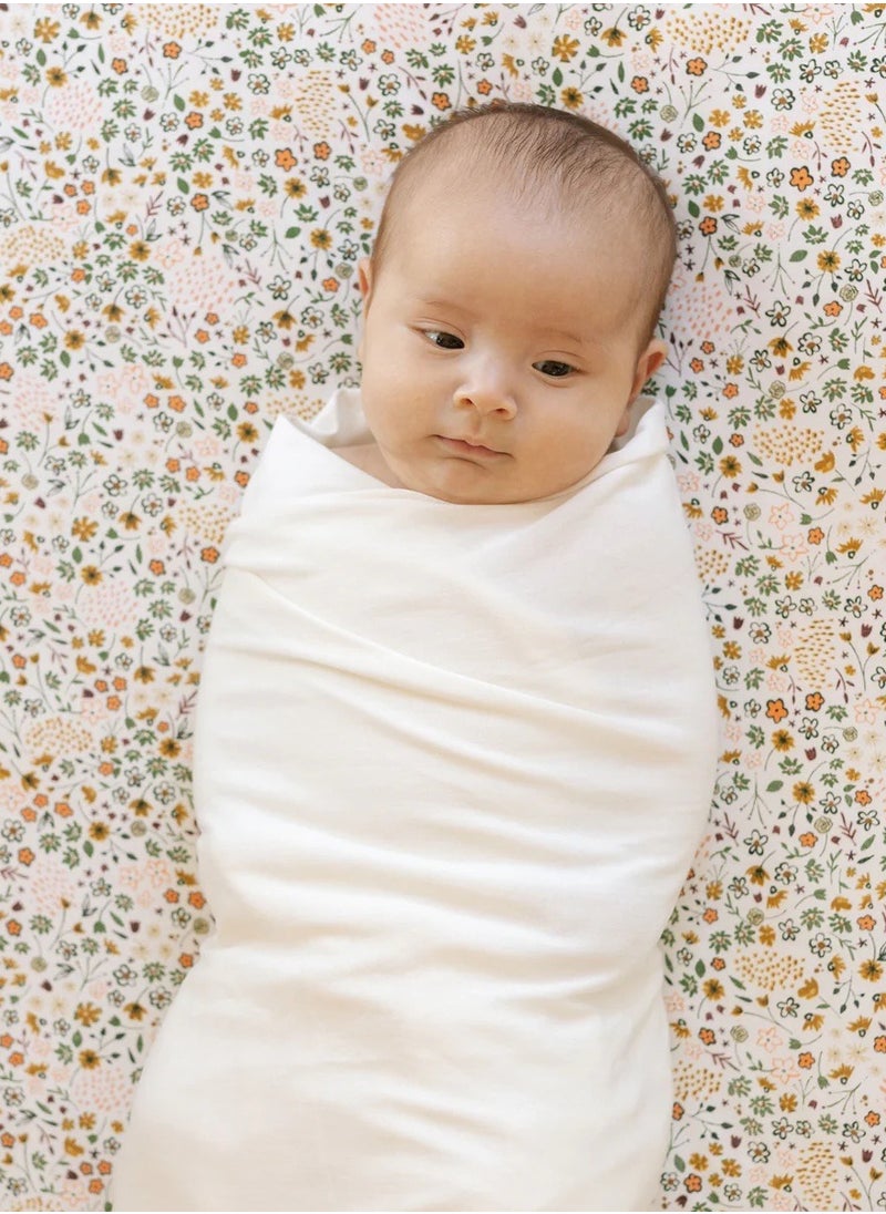 little unicorn Stretch Knit Swaddle 2 Pack White  - Image 2