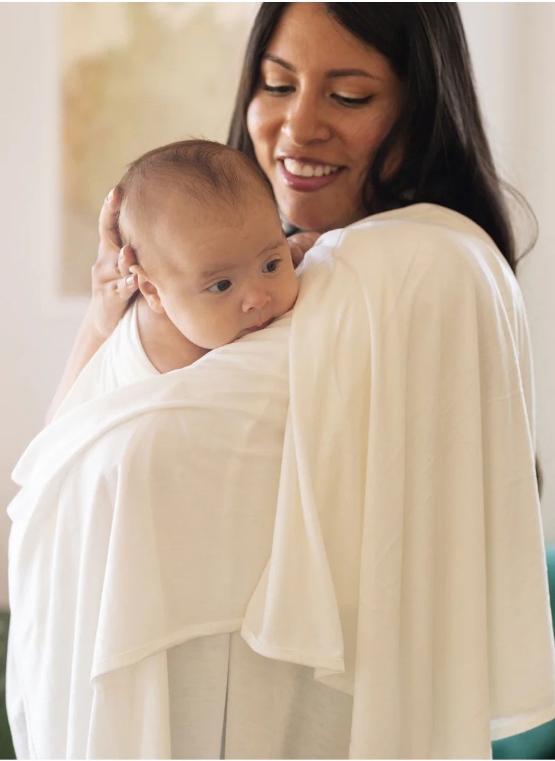 little unicorn Stretch Knit Swaddle 2 Pack White  - Image 3
