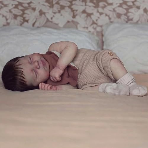 Zero Pam Reborn Baby Dolls Silicone Full Body19 Realistic Baby Doll Anatomically Correct Boy Sleeping Lifelike Babys Doll Real Life Babys Dolls Silicone Babies for Girls with Accessories - Image 5