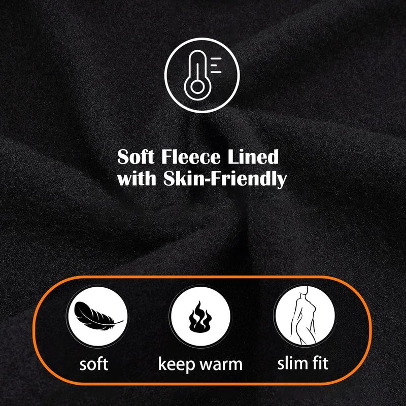 FULLSOFT 2 Pack Fleece Lined Leggings with Pockets for Women High Waisted Thermal Winter Yoga Pants for Workout Running Plus Size(Black,Dark Gray(2 Pack),XX-Large-3X-Large) - Image 4